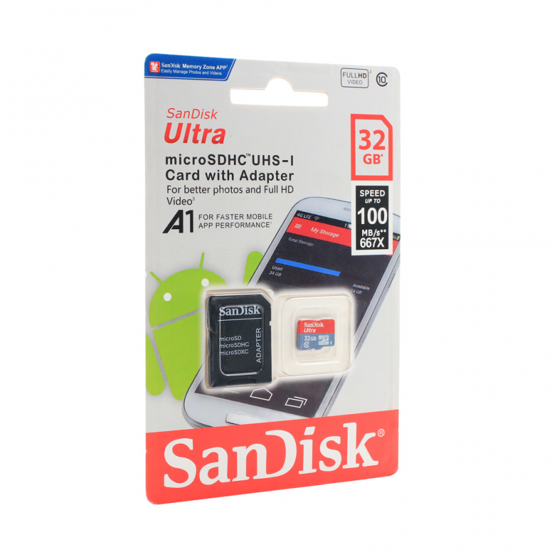 Mem. Kartica SanDisk SDHC 32GB Ultra Micro 100MB/s Class 10 sa adapterom CN