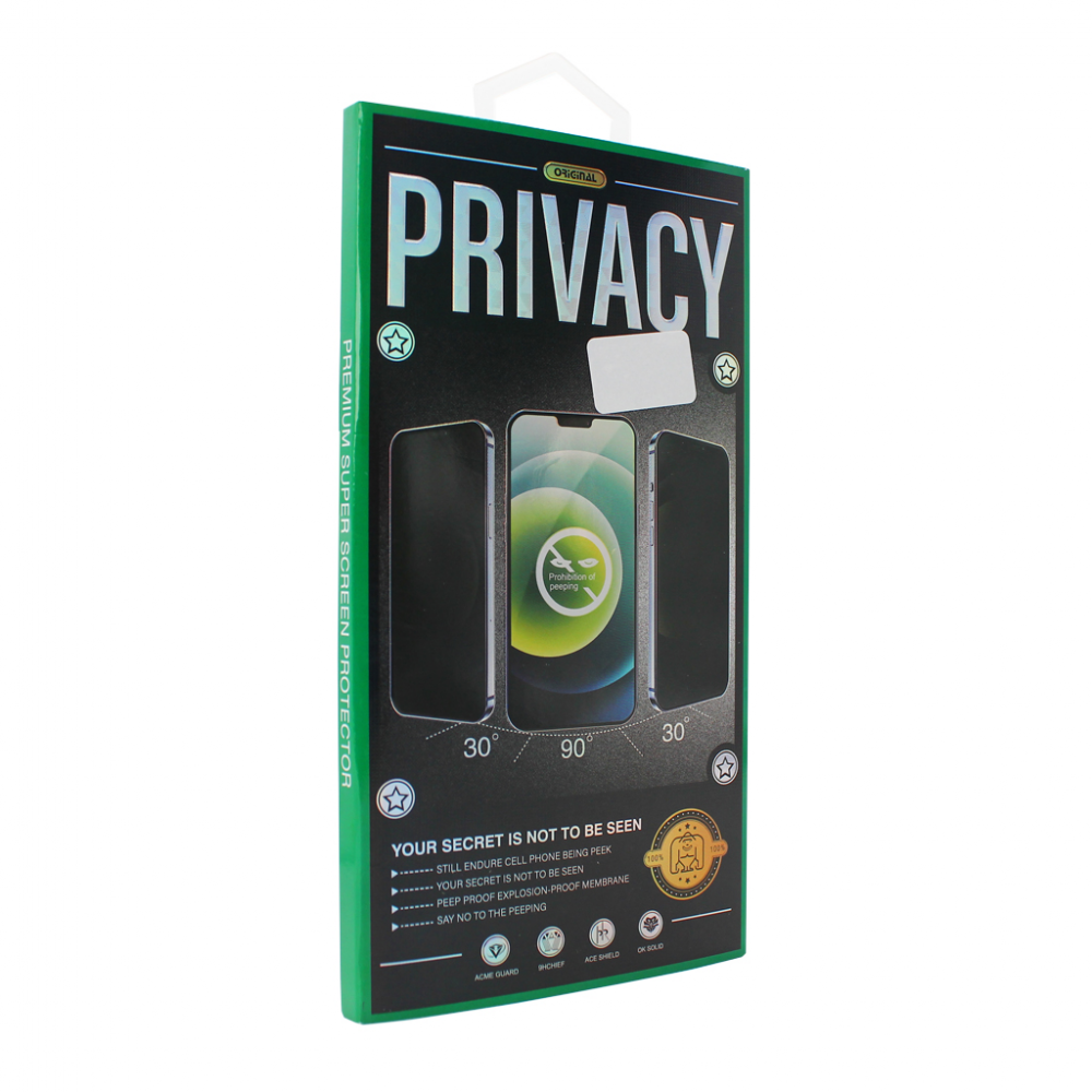Tempered Glass Privacy 2.5D full glue za Samsung A032F Galaxy A03 Core crni