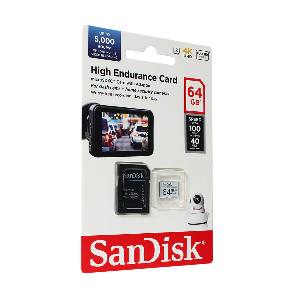 Mem.Kartica SanDisk SDHC micro 64gb 100MB/S40mb/s Class 10 U3/V3 + SD Adap
