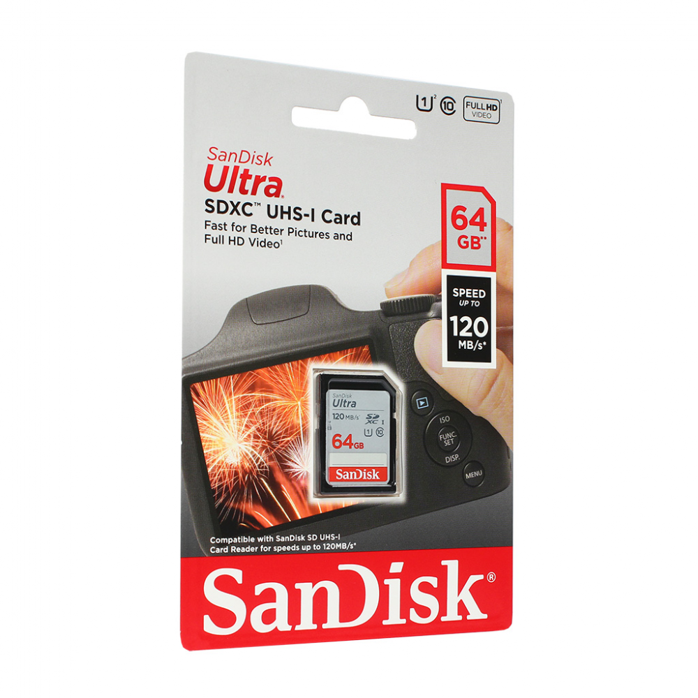 Mem.Kartica SanDisk SDHC Ultra 64GB 120 MB/s Class 10 USH-I