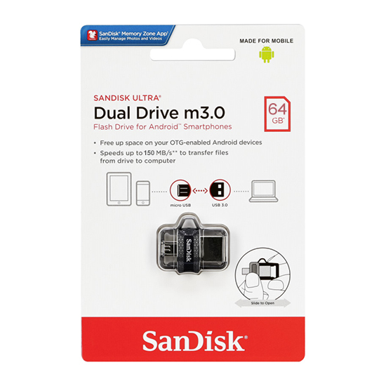 USB Flash memorija SanDisk Ultra Dual drive 64GB m3.0 Grey