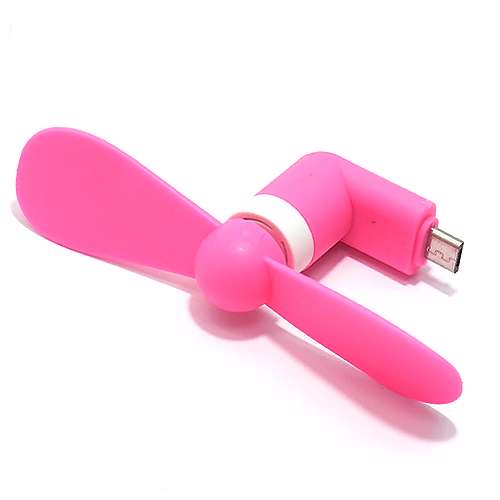 Ventilator za telefon microUSB pink