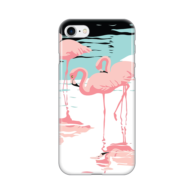 Maska(Futrola) Silikonska Print za iPhone 7/8/SE 2020/2022 Pink Flamingos