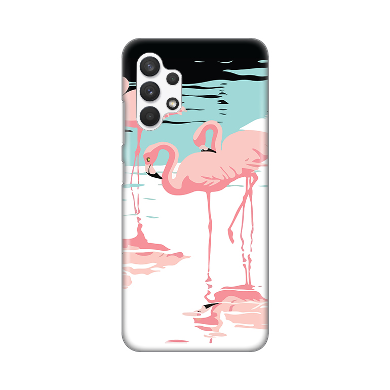 Maska(Futrola) Silikonska Print za Samsung A325F Galaxy A32 4G Pink Flamingos