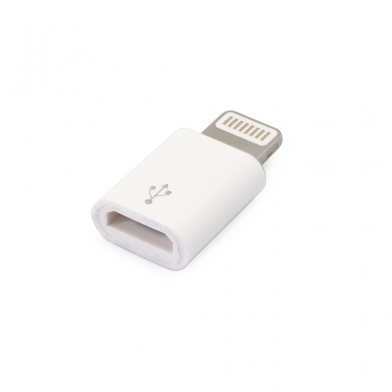 Adapter micro USB na iPhone beli