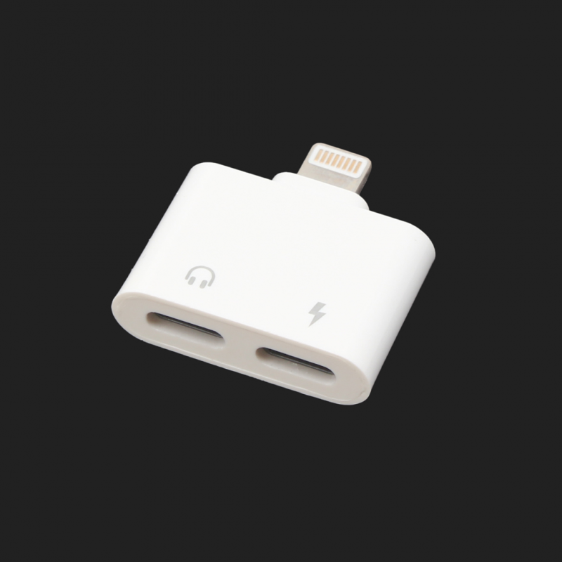 Adapter za slusalice i punjenje W5 iPhone lightning beli
