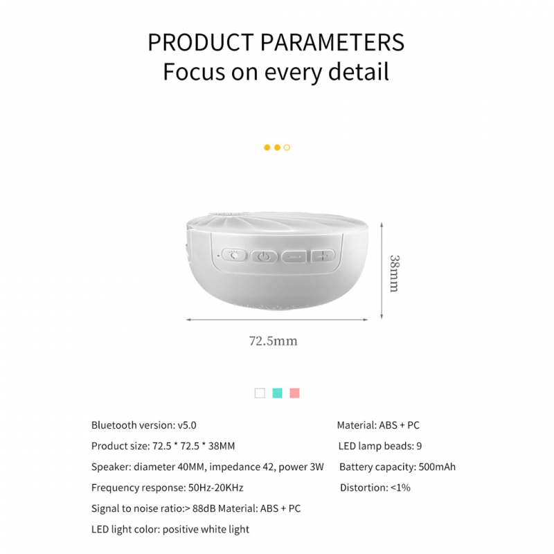 Bluetooth Zvucnik Ebora Sa Lampom Crni Mob Shop