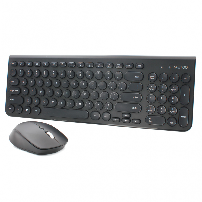 Combo mis i tastatura bezicni METOO C180 retro crna
