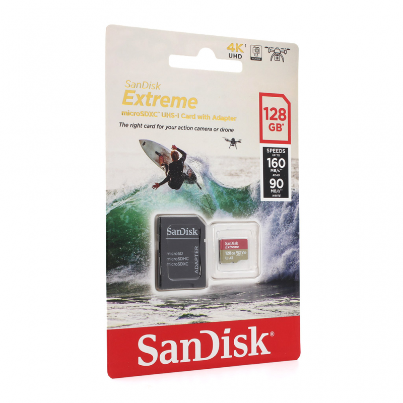 Mem. Kartica SanDisk SanDisk SDXC 128GB Micro Extreme 160MB/s +SD Adap. za GOPRO