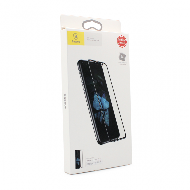 Tempered glass Baseus Silk 0.2mm za iPhone X/XS beli
