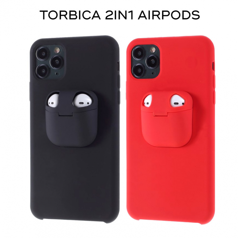 Maska(futrola) 2in1 airpods za iPhone 6/6S crna