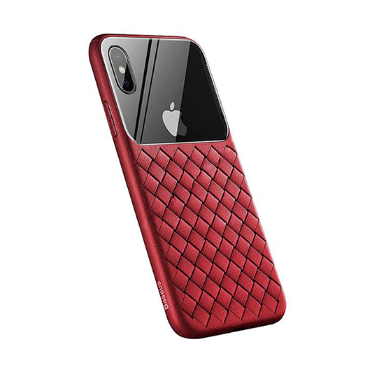 Maska(futrola) Baseus Glass Weaving za iPhone XS Max crvena