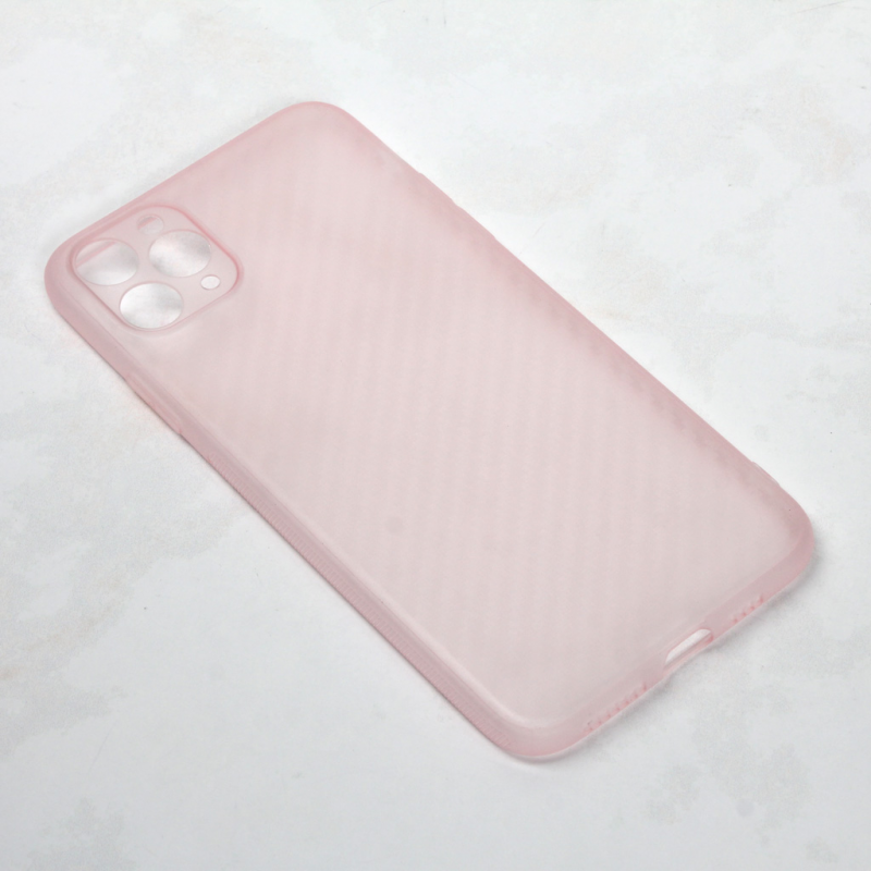 Maska(futrola) Carbon fiber za iPhone 11 Pro Max 6.5 roze