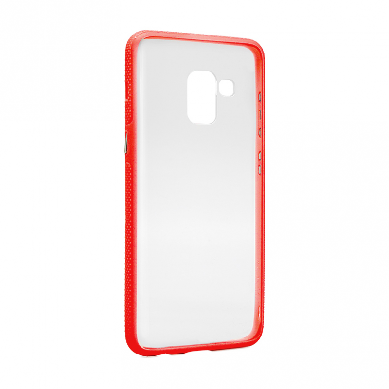 Maska(futrola) Clear Cover za Samsung A530F Galaxy A8 2018 crvena