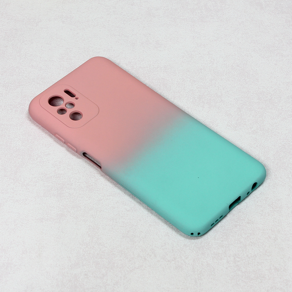 Maska(futrola) Double Color za Xiaomi Redmi Note 10 4G/Note 10s roze-mint