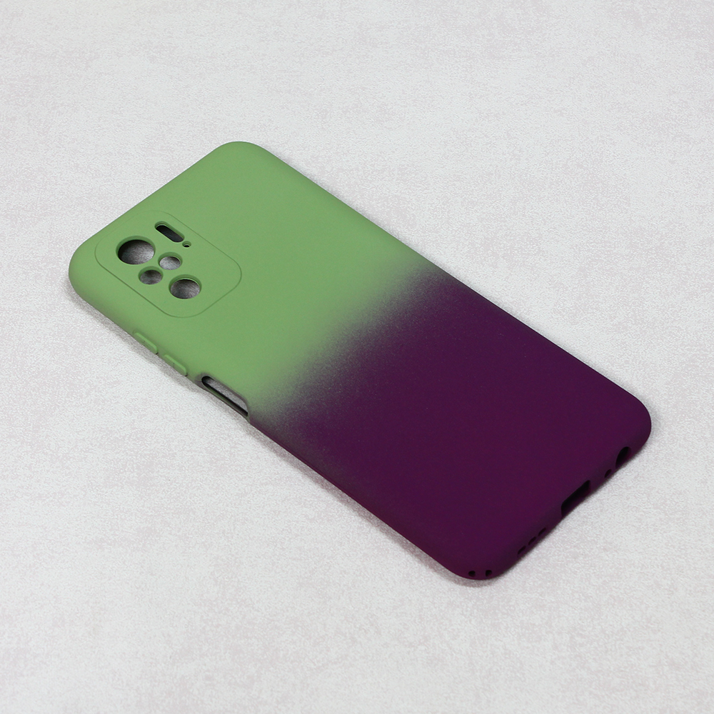 Maska(futrola) Double Color za Xiaomi Redmi Note 10 4G/Note 10s zeleno-ljubicasta