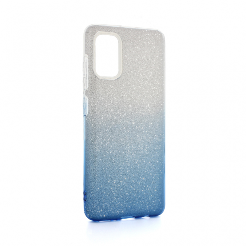 Maska(futrola) Double Crystal Dust za Samsung A415F Galaxy A41 plavo srebrna