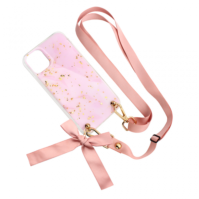 Maska(futrola) Fashion Strap Glitter za iPhone 11 Pro Max 6.5 roze