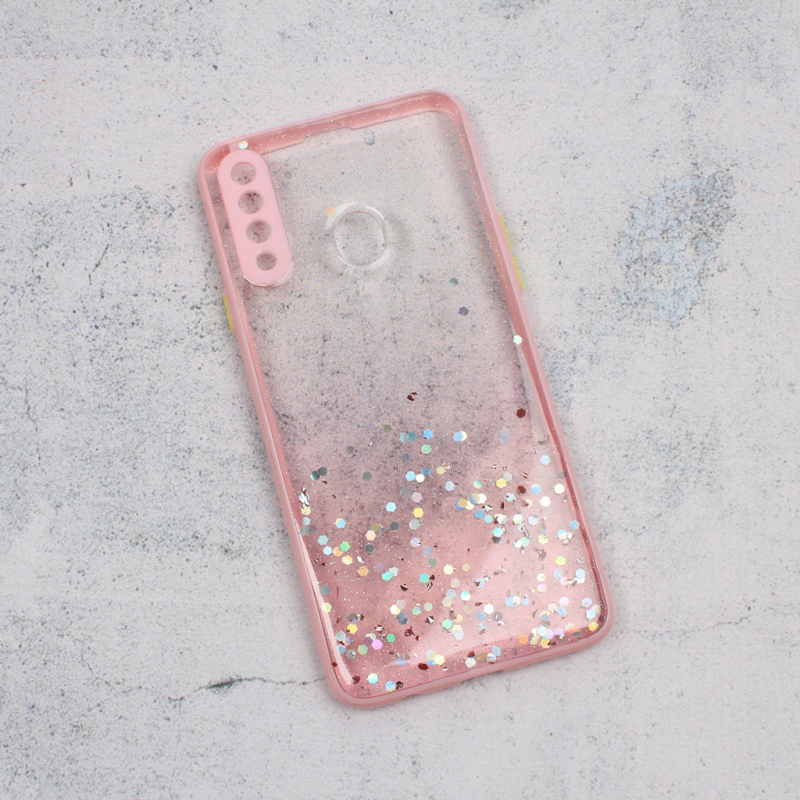 Maska(futrola) Frame Glitter za Samsung A207F Galaxy A20s roze