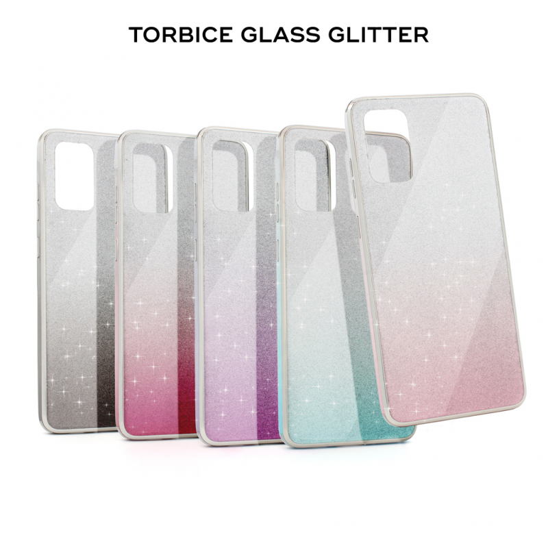 Maska(futrola) Glass Glitter za Samsung G985F Galaxy S20 Plus ljubicasta