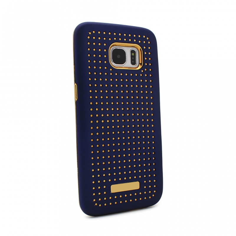 Maska(futrola) Hot Dots za Samsung G935 S7 Edge tamno plava