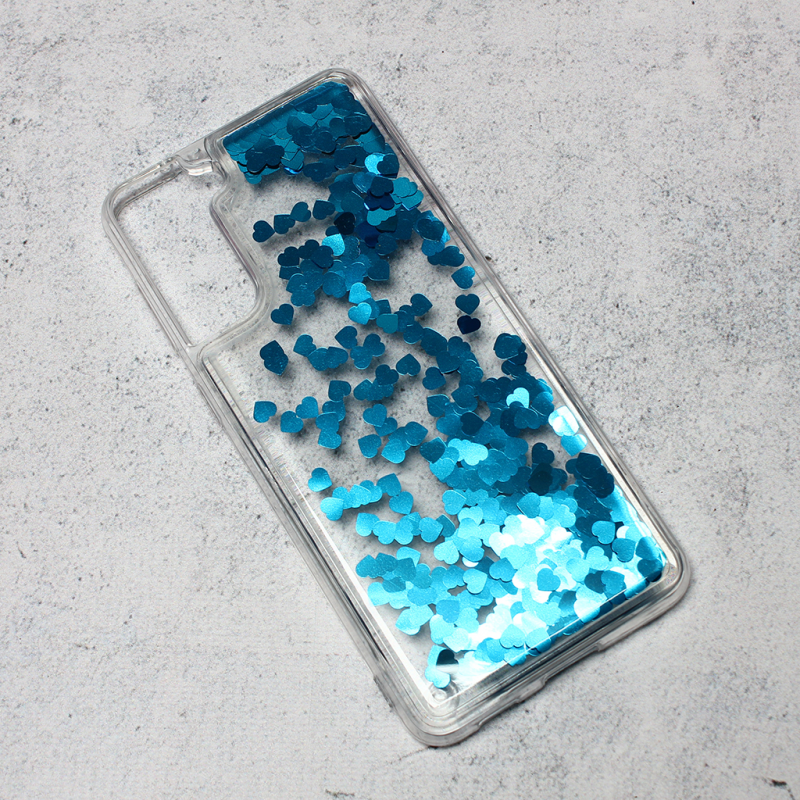 Maska(futrola) Liquid Heart za Samsung G996B Galaxy S21 Plus plava