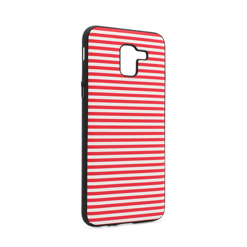 Maska(futrola) Luo Stripes za Samsung J600F Galaxy J6 2018 (EU) crvena