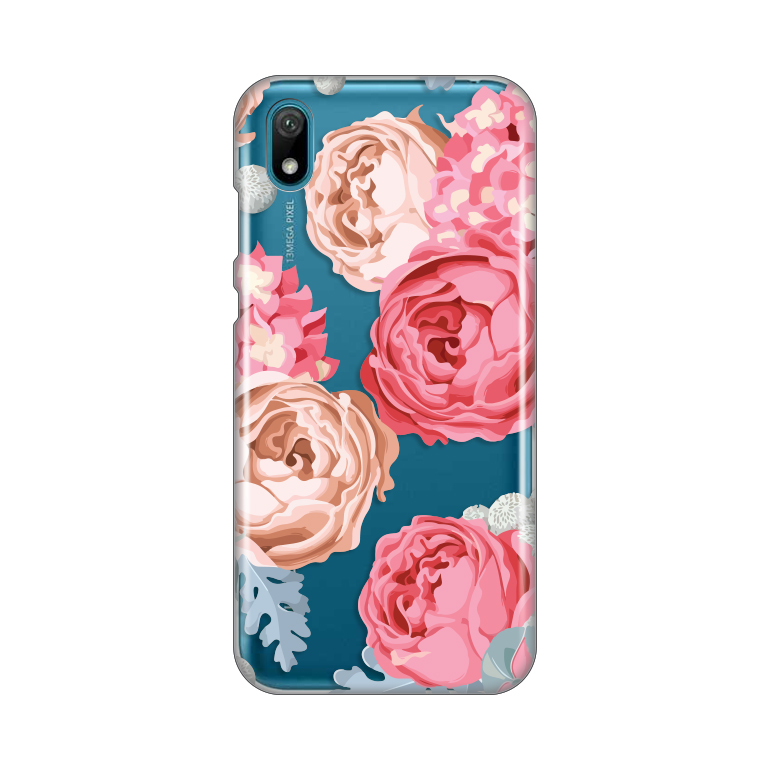 Maska(futrola) Silikonska Print Skin za Huawei Honor 9X Lite Pink Flowers