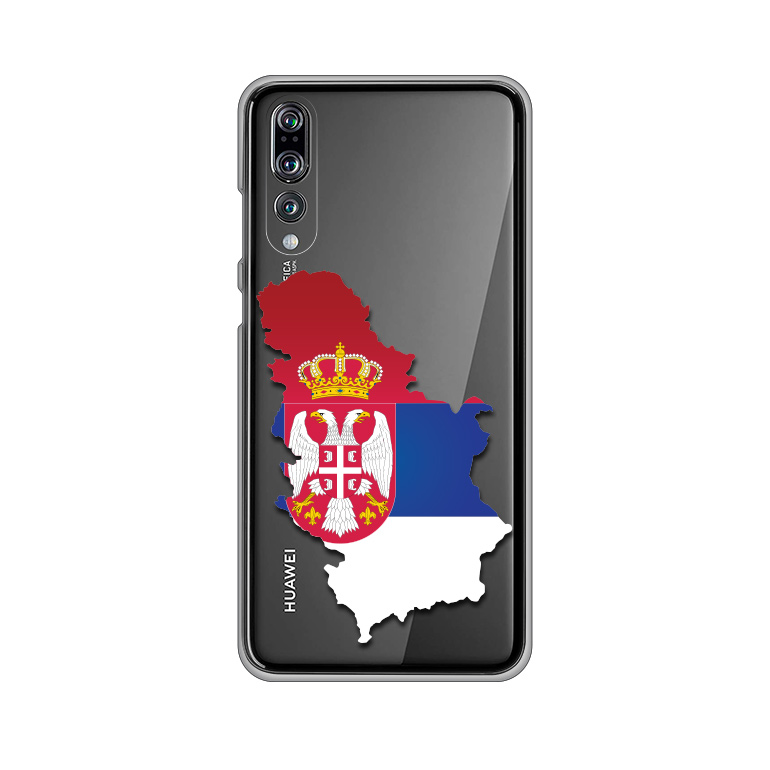 Maska(futrola) Silikonska Print Skin za Huawei P30 Serbia Map