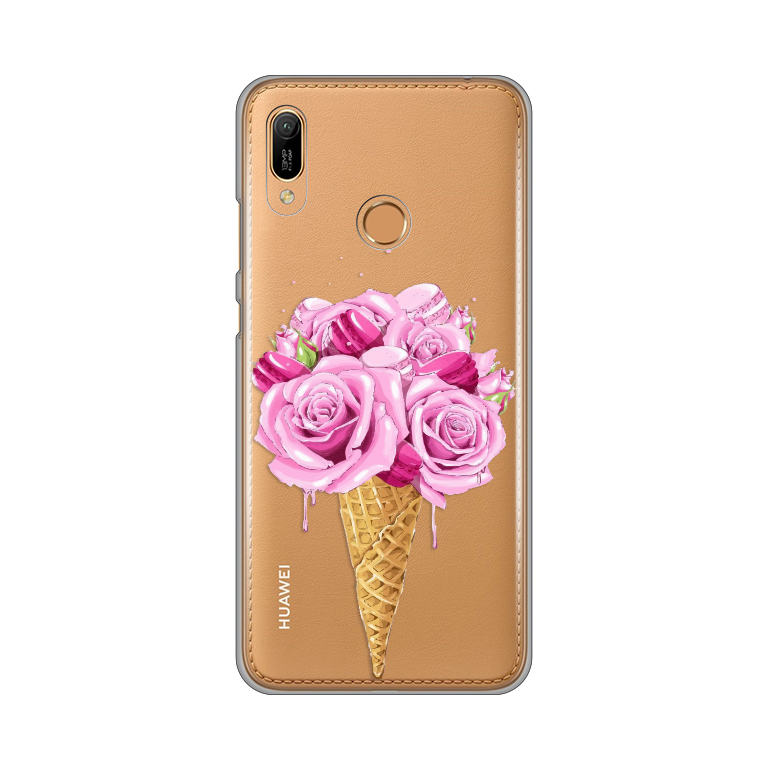 Maska(futrola) Silikonska Print Skin za Huawei Y6 2019/Honor 8A Rose Cone