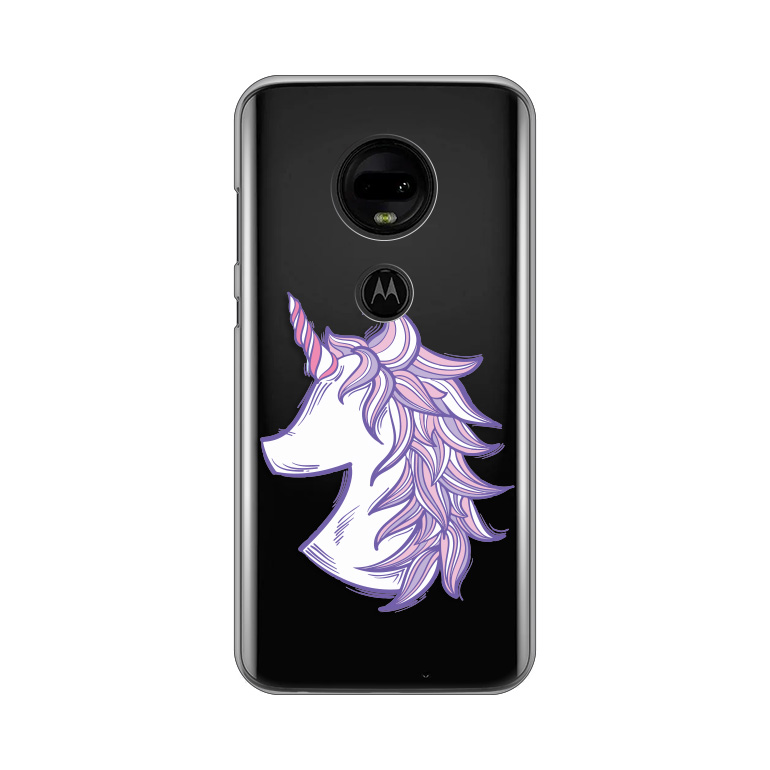Maska(futrola) Silikonska Print Skin za Motorola Moto E7 Purple Unicorn