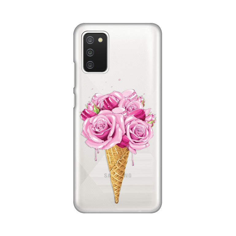 Maska(futrola) Silikonska Print Skin za Samsung A025G Galaxy A02s (EU) Rose Cone