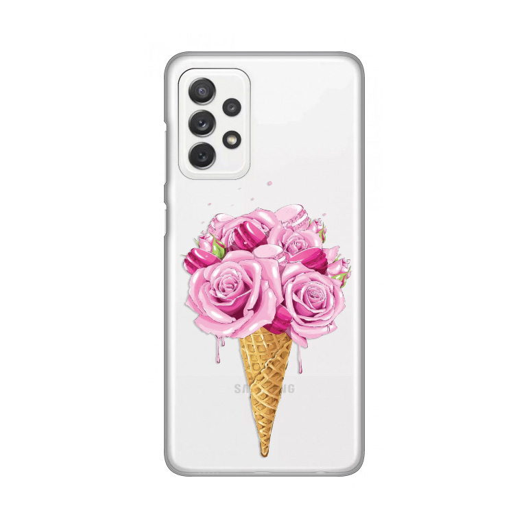 Maska(futrola) Silikonska Print Skin za Samsung A725F/A726B Galaxy A72 4G/5G (EU) Rose Cone