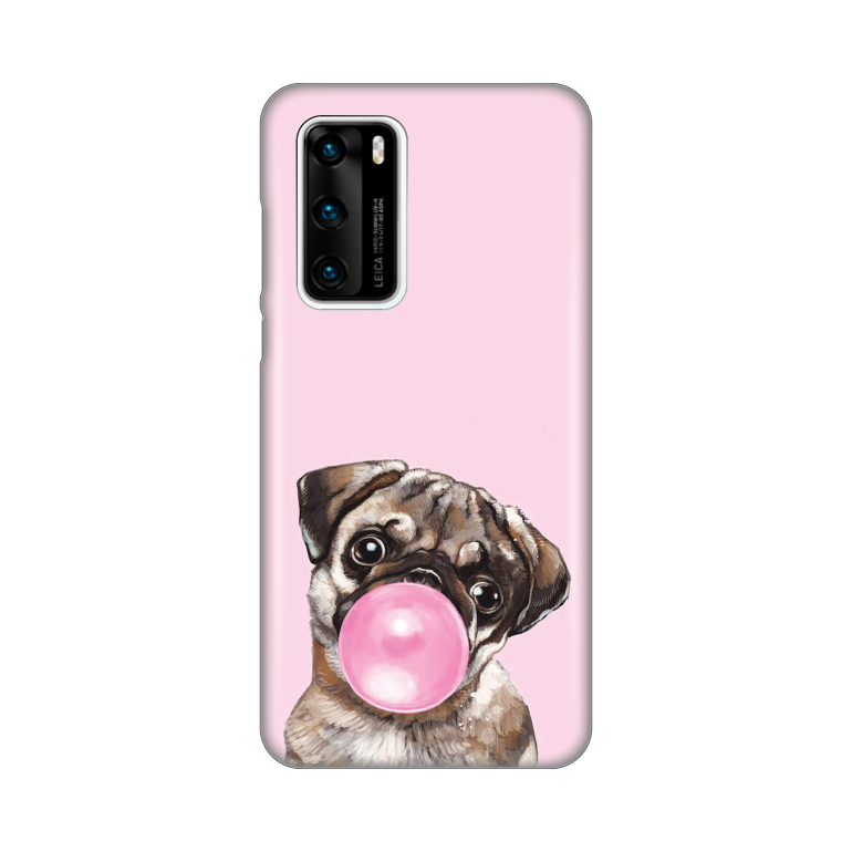 Maska(futrola) Silikonska Print za Huawei P40 Pink Dog Bubble
