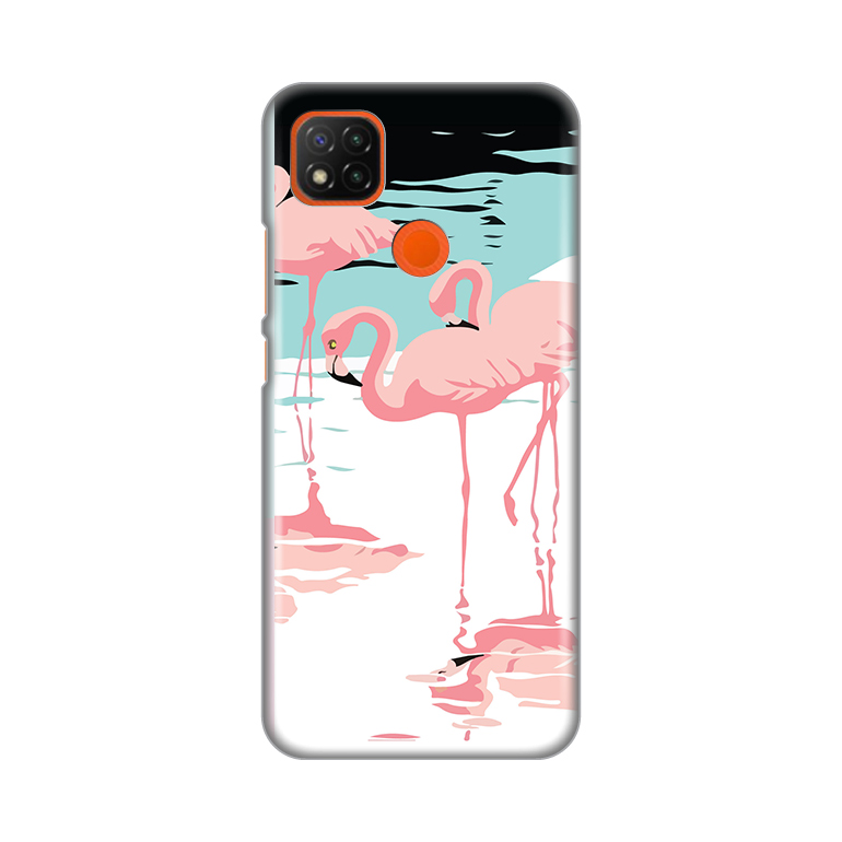 Maska(futrola) Silikonska Print za Xiaomi  Redmi 9C Pink Flamingos