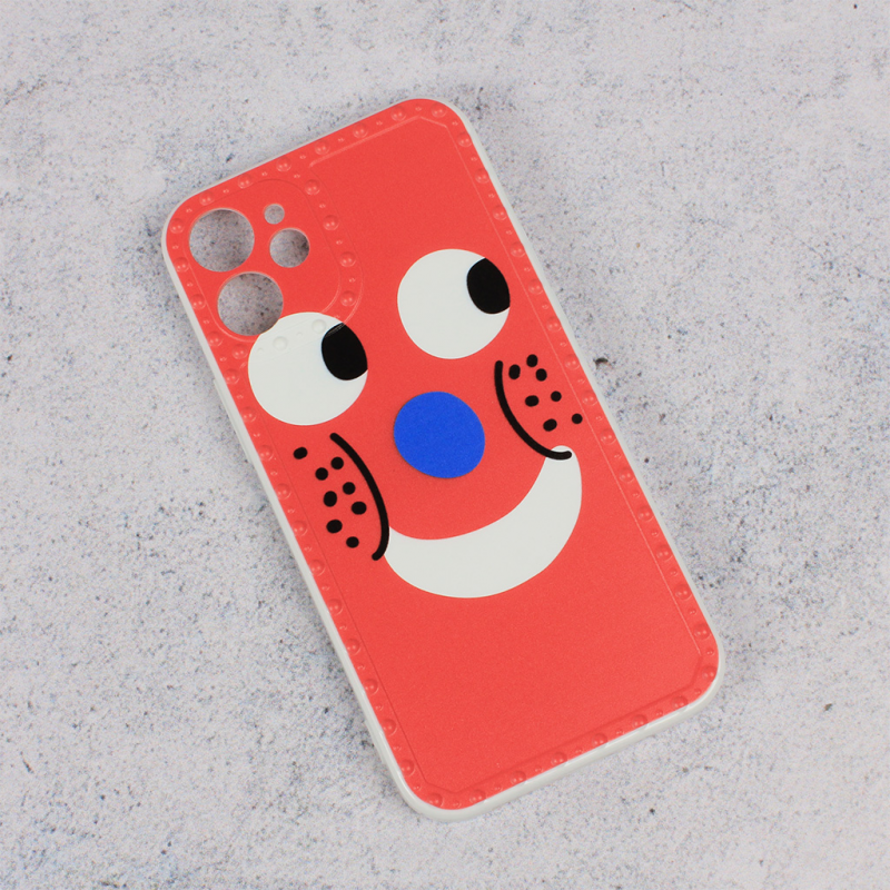 Maska(futrola) Smile face za iPhone 12 Mini 5.4 crvena