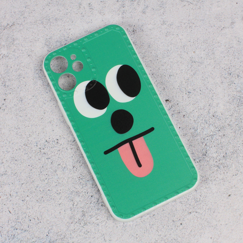 Maska(futrola) Smile face za iPhone 12 Mini 5.4 zelena