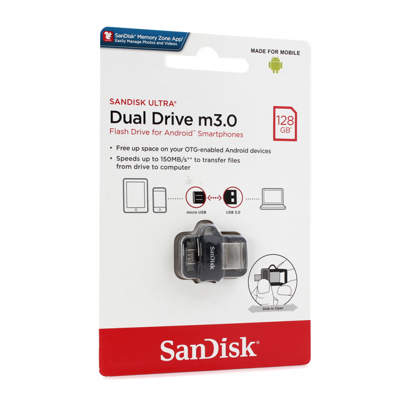 USB Flash memorija SanDisk Ultra 128GB m3.0 Grey&Silver