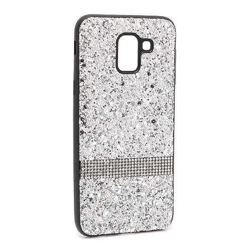Futrola Glittering Stripe za Samsung J600F Galaxy J6 2018 srebrna