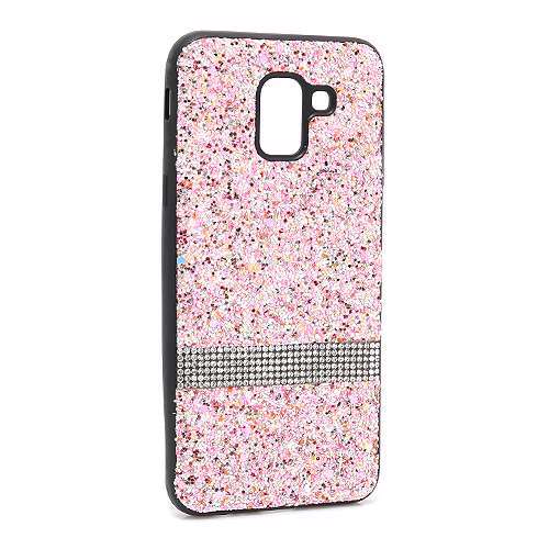 Futrola Glittering Stripe za Samsung J600F Galaxy J6 2018 roze
