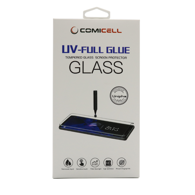 Folija za zastitu ekrana GLASS 3D MINI UV-FULL GLUE za Samsung G950F Galaxy S8 zakrivljena providna (bez UV lampe)