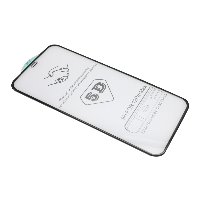 Folija za zastitu ekrana GLASS 5D za Iphone 12 Pro Max (6.7) crna