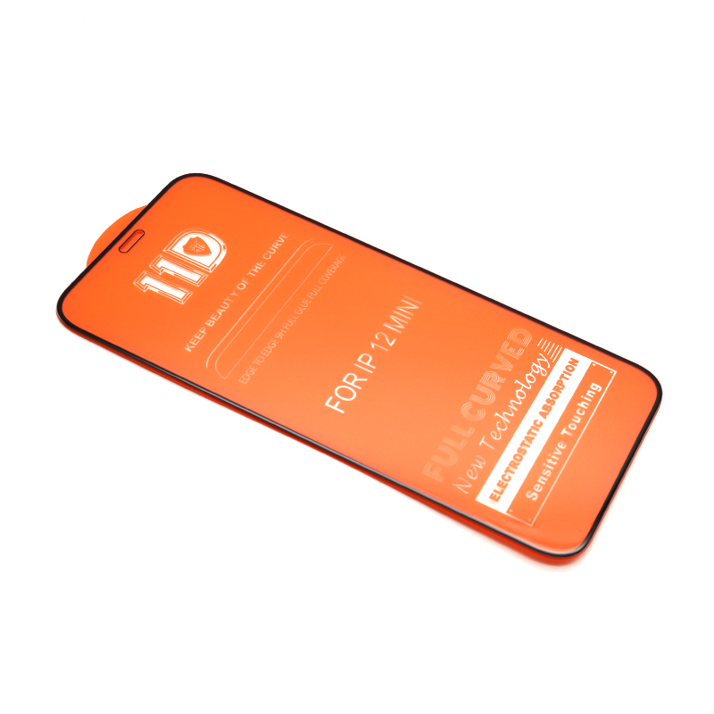 Folija za zastitu ekrana GLASS 11D za Iphone 12 Mini (5.4) crna