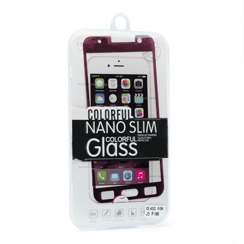 Tempered glass za Samsung J500F Galaxy J5 pink