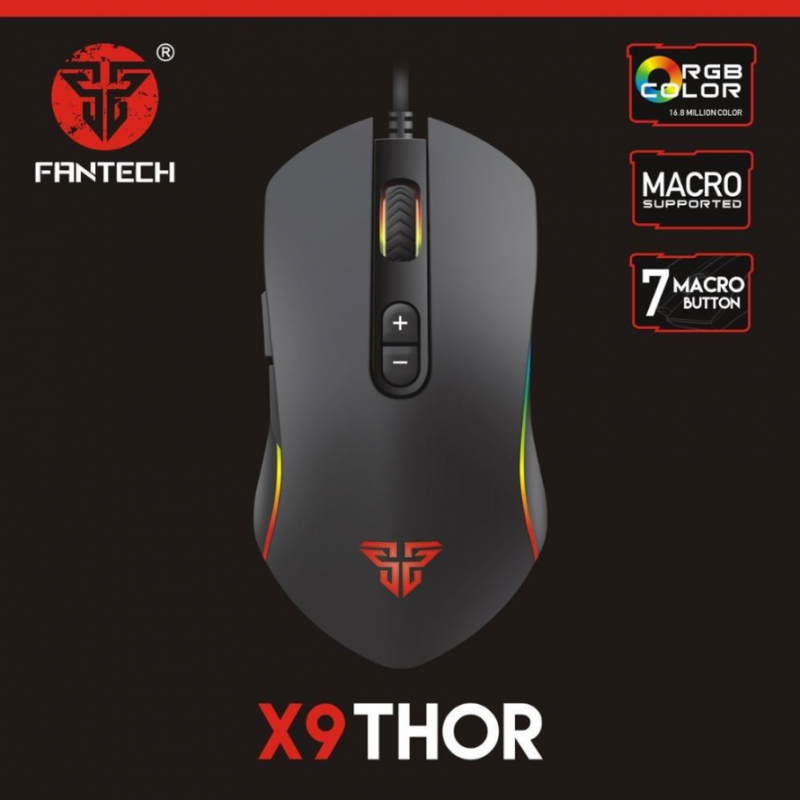 Mis Gaming Fantech X9 Thor crni