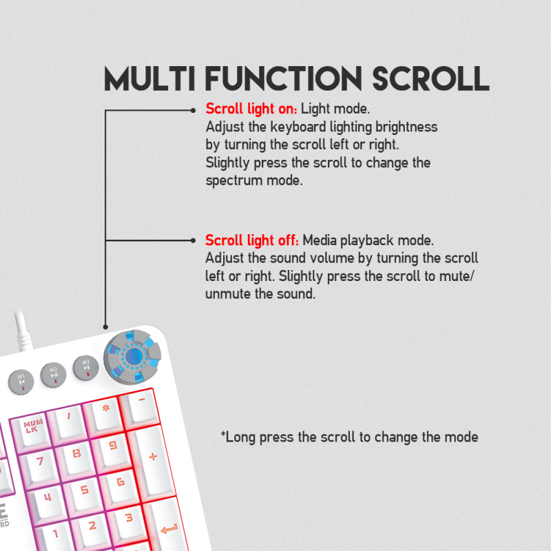 Tastatura Mehanicka Gaming Fantech MK852 RGB Max Core Space Edition