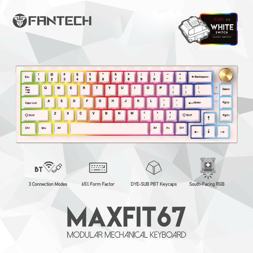 Tastatura Mehanicka Gaming Fantech MK858 RGB Maxfit67 Space Edition (white switch)