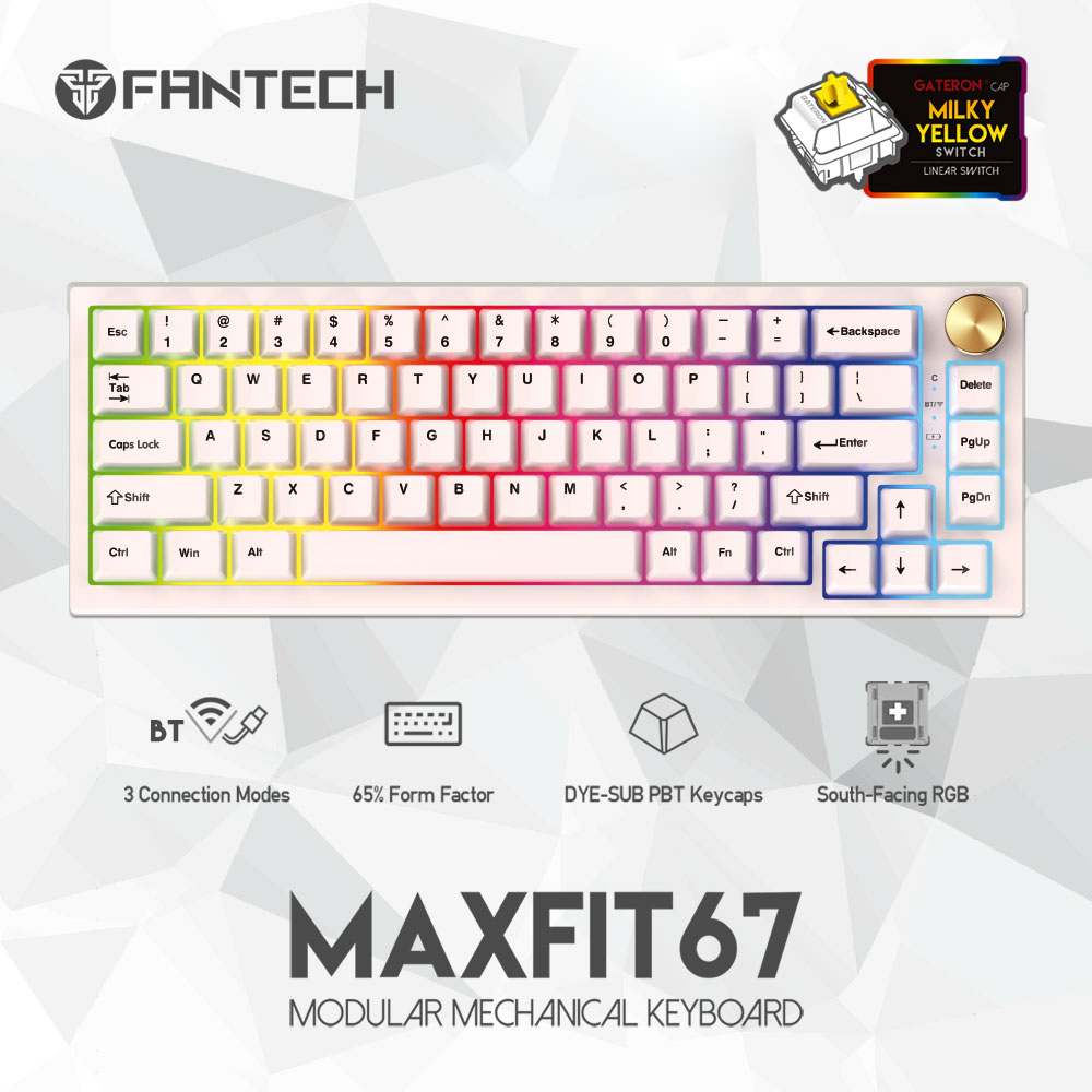 Tastatura Mehanicka Gaming Fantech MK858 RGB Maxfit67 Space Edition (yellow switch)