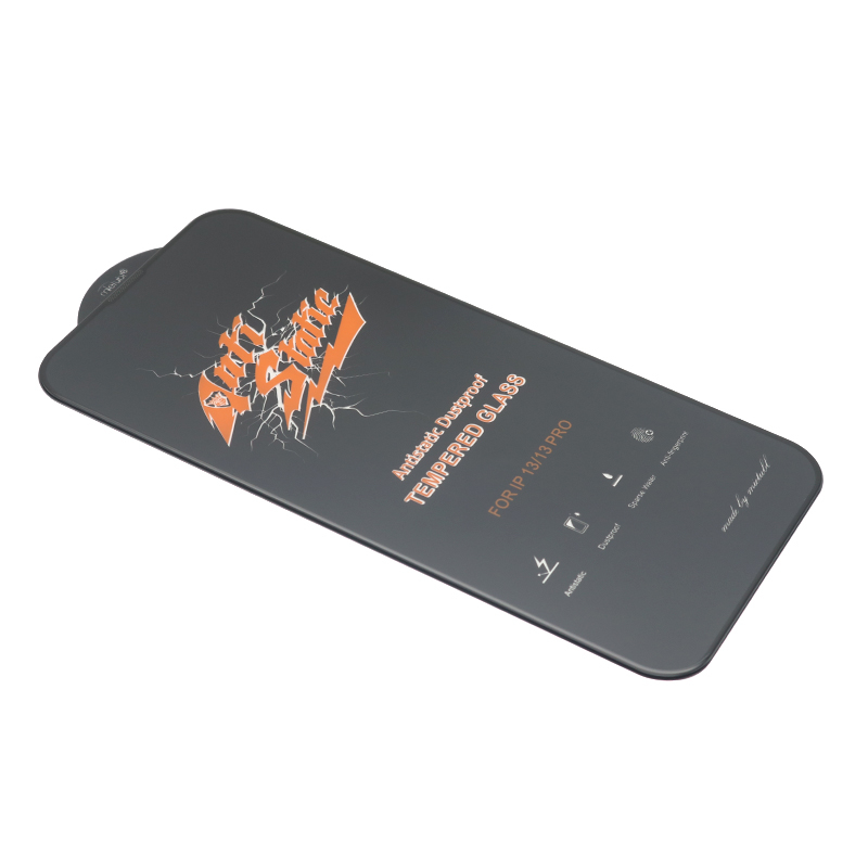 Folija za zastitu ekrana GLASS ANTISTATIC za Iphone 13/13 Pro (6.1) SUPER D crna