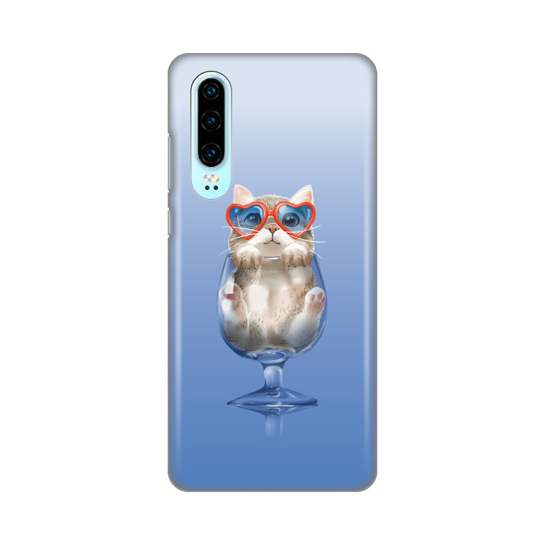 Maska(futrola) Silikonska Print za Huawei P30 Lite Funny Cat